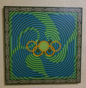 Genuine Mexico 1968 Olympic Games Poster Lance Wyman HTF exhibition only game - Picture 1 of 14