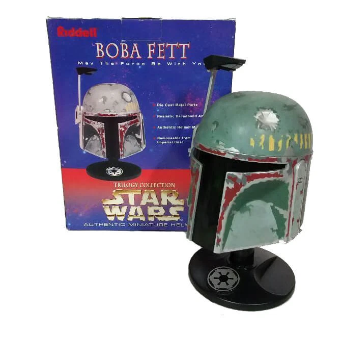 Casco miniatura de metal fundido a presión Star Wars Boba Fett Trilogy 8 pulgadas Foto 1 de 1