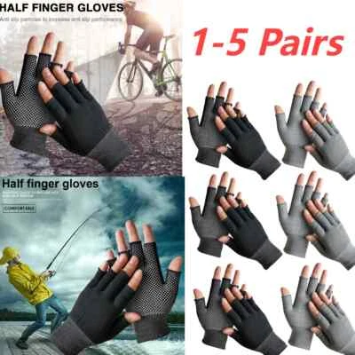 Fingerless Glovesfor Women and Men Wool Knit Wrist Cotton Gloves Cycling Gloves - Image 1 of 4