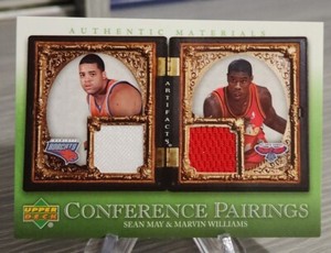 Sean May Marvin Williams 2007-08 Upper Deck Artifacts Conference Pairings Green