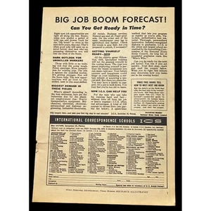 ICS International Correspondence School Vintage Print Ad 60s Job Boom - Picture 1 of 6