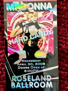 MADONNA PROMOTIONAL ROSELAND 2 NEW HOLOGRAM CONCERT TOUR TICKETS NYC HARD CANDY - Picture 1 of 9
