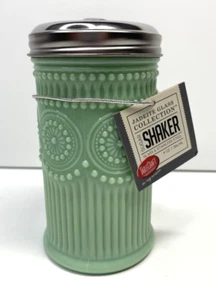 Zuccheriera JADEITE collezione vetro verde design perline stile retrò vintage - Foto 1 di 4