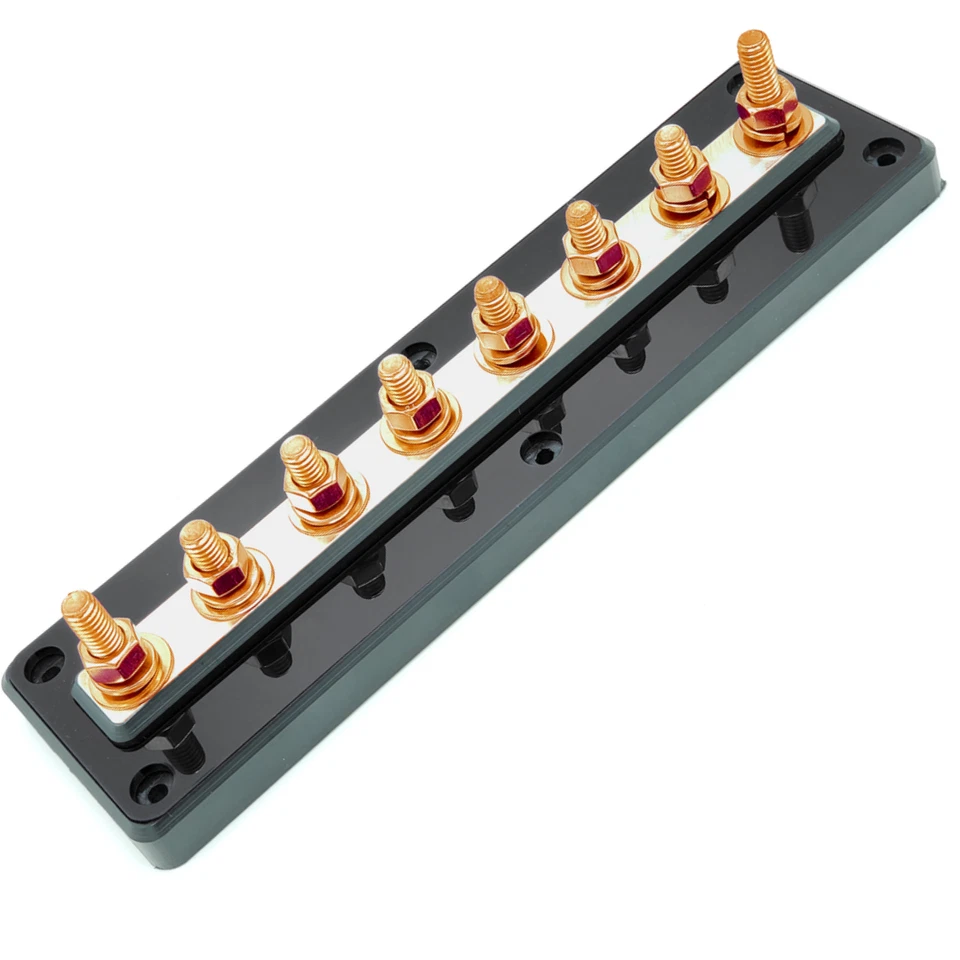 SMD UB-8 8 Spot Power or Ground Distribution Block with 100% OFC Copper Hardware