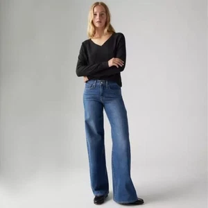 SALE! Levi's 318 Shaping Wide Leg Women's Jeans # 001PZ0001 Clever Girl - Dark W - Picture 1 of 9