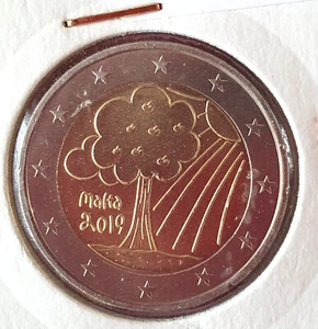 2 EUROS COMMEMORATIVE MALTE 2019 - NATURE ET ENVIRONNEMENT - Picture 1 of 2