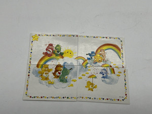 Vtg 1985 Care Bears Sticker Trading Card 191, 192, 193, 194 Panini Puzzle Style