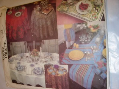 CUT VOGUE SEWING Pattern 1714 NAPKINS TABLE LINENS PLACEMATS HOME TABLECLOTH - Image 1 of 3