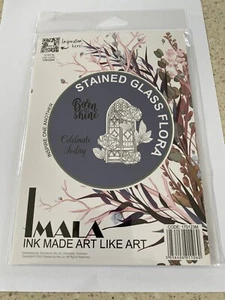 Imala INK MADE ART LIKE ART- Stamps By Me - A5 Stamp Set - Stained Glass Flora - Picture 1 of 2