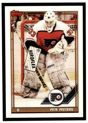 1991 Topps #29 Pete Peeters - Philadelphia Flyers - Image 1 of 2