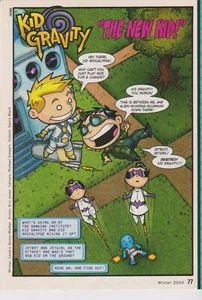 Kid Gravity 2004 "¡The New Kid!" Tira cómica de 2 páginas de 5,25" x 7,5" - Imagen 1 de 3