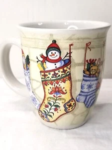 Taza de Navidad 12 OZ Capacidad Medias Rellenas Detalladas Papá Noel Muñeco de Nieve De Colección - Imagen 1 de 5