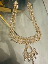 long Mala AD Sparkle Gold Polished / Necklace