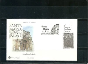 FDC AÑO 2000 IGLESIA DE SANTA MARÍA LA REAL EDIFIL 3771 EN SOBRE PRIMER DÍA - Imagen 1 de 1