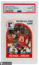 1989 Hoops All Star #21 Bulls HOF Michael Jordan Basketball Card PSA 10 GM