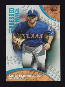 2016 Topps Series 1 #PIS-1 MITCH MORELAND Texas Rangers PRESSED INTO SERVICE - Picture 1 of 2