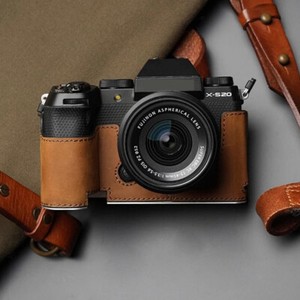 Fit For Fujifilm X-S20 Real Leather Camera Handle Half Cases Bag Cover Handmade