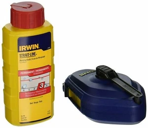 IRWIN 1932885, MULINELLO LINEA GESSO AD ALTA VELOCITÀ 100' + GESSO ROSSO 4 OZ - Foto 1 di 5
