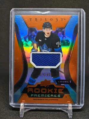 Bobby McMann 2023-24 UD Trilogy Rookie Premieres Jersey /499 #124 Toronto - Image 1 of 2