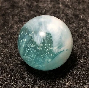 Vintage Master Marble Snow Globe Brush Patch Lt. Blue Marble/NRMNT .66” 21/32” - Picture 1 of 7