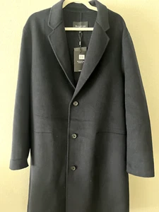 Bugatchi Men Wool 3 Button Overcoat Topcoat Dress Coat Size Large L - Picture 1 of 5