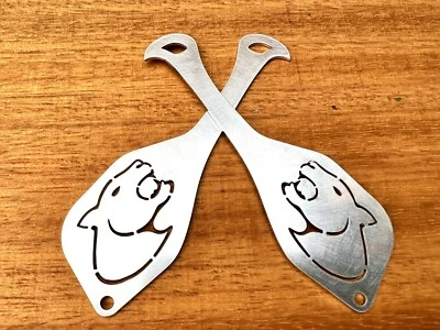 COPPIA di Panther Barra Guida Scanalature Pulitori Raschietto Inox Miglior Strumento!