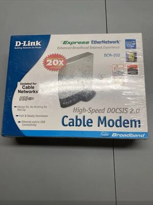 D-Link DCM-202 High-Speed DOCSIS 2.0 USB and Ethernet Connectivity Cable Modem - Image 1 of 4
