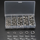 200PCS/Box Tackle Swivel Snap Stainless Steel Fishing Split Rings Fish Connector