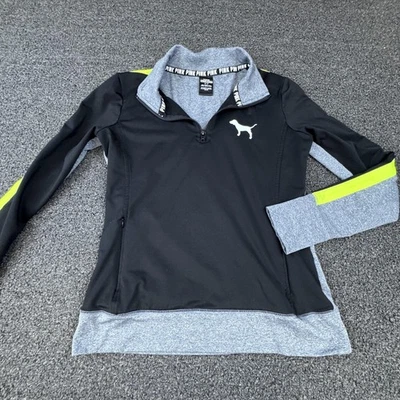 Victoria's Secret розовый окончательный пуловер женщин маленький 1/4 молнии Athletic работает - Изображение 1 из 4