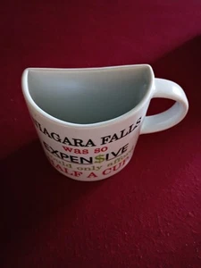 Set of 2 Funny Coffee Mugs "Half" Cups - Picture 1 of 6