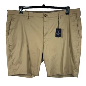 Joseph Abboud Mens SZ 44 Chino Shorts Flat Front Pockets Stretch Zip-Fly Beige - Picture 1 of 8