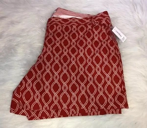 Pantalones Cortos Crown & Ivy Curvy Para Mujer Talla 24W Rojo Caroline 7" Entrepierna Nuevos con Etiquetas - Imagen 1 de 7