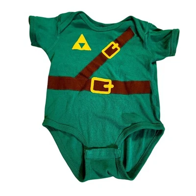 Handmade Baby 18 mo Legend of Zelda LinkedIn Bodysuit Halloween Costume Outfit - Image 1 of 4