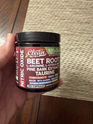Remolacha de óxido nítrico Clean Nutra 120 cápsulas Foto 1 de 4