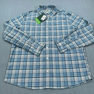 LL Bean Comfort Stretch Hemd Herren Large Oxford blau kariert TrueCool Button Down - Bild 1 von 14