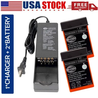 ◉ 2X BA225030 6V Ni-Mh Battery + QA109600 Battery Charger For HBC Crane remote - Image 1 of 4