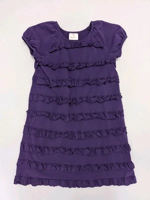 Vestido Hanna Anderson Love con Volantes Niñas 10 Púrpura Elástico Algodón Spandex Foto 1 de 4