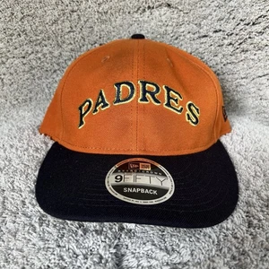 New Era San Diego Padres Orange Retro Crown 9Fifty Snapback Mütze Neu mit Etikett - Bild 1 von 7