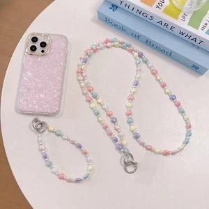 Hanging Decoration Beads Phone Lanyard 32cm/120cm Anti Loss Hanging Rope Phone - Photo 1 sur 11