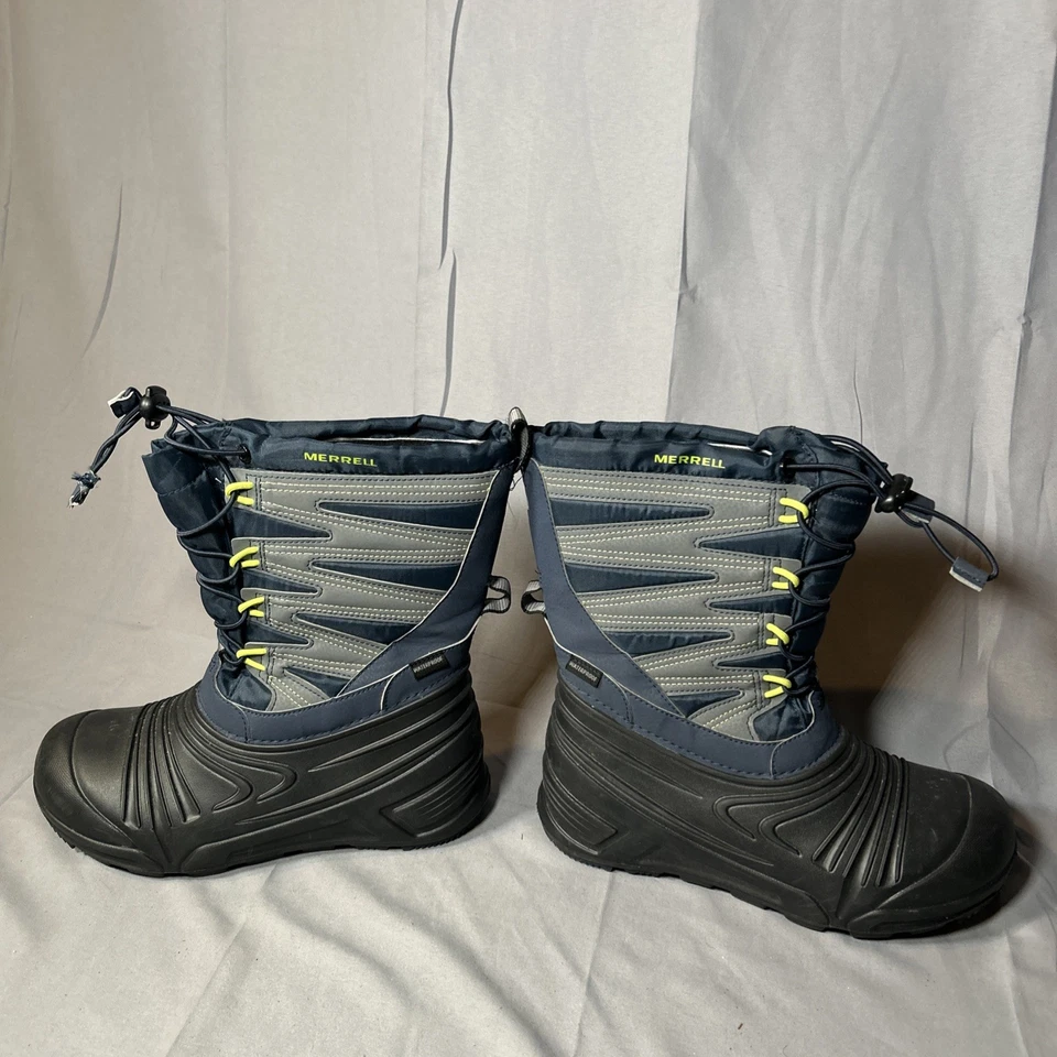 Botas Merrell Niños 5 M Snow Quest Lite 3.0 Impermeables Azul Con Cordones MK265031 Foto 1 de 4