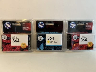 HP 364 Printer Inks X3 Photo Yellow Original Ink Cartridges for HP Photos Smart - Image 1 of 4