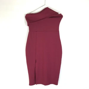 Lulus One Shoulder Bodycon Minikleid Damen Medium Burgund gefüttert Stretch - Bild 1 von 11