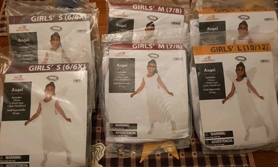 Angel Girl's 3pc Christmas Nativity Play Parade Class Costumes NEW Sizes 6-12  - Image 1 of 4