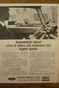 * ADVERTISING PUBBLICITA' FORD 17M RICAMBI - 1963 - Picture 1 of 1