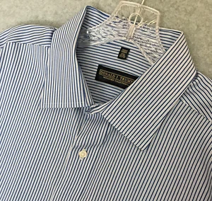 Donald Trump Signature Collection Button Up Shirt Mens 17.5 32/33 French Cuffs - Picture 1 of 12