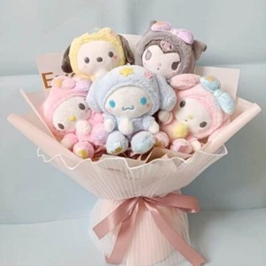 SANRIO PLUSH HELLO KITTY CINNAMOROLL BOUQUET KUROMI MYMELODY GRADUATION BIRTHDAY - Picture 1 of 1