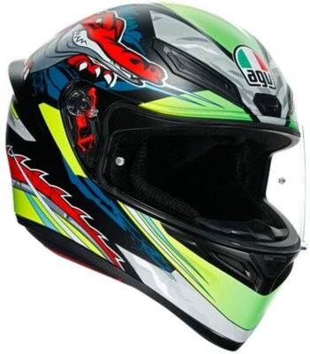 CASCO HELMET MOTO INTEGRALE AGV K1 DUNDEE BLACK GREEN RED BLACK TG XS - Immagine 1 di 4