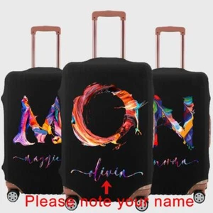 Personalized Name Suitcase Cover Protector Luggage Case Elastic Suitcase 18"-32” - Picture 1 of 37