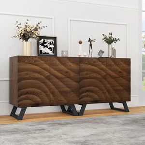 31.5" Wide 2 Door Wood Accent Cabinet Storage Cabinet with Adjustable Shelf - Picture 1 of 12