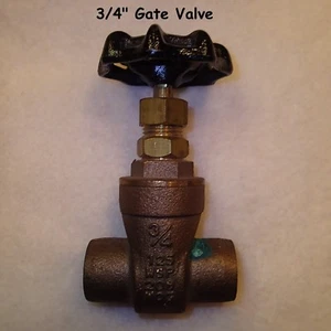[Quantity of 1] 3/4" Brass Gate Valve use with copper pipe - Picture 1 of 1